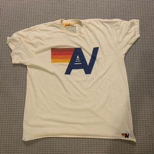 Aviator nation cropped cream tshirt